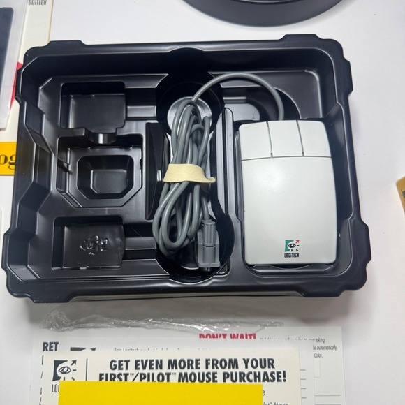 Logitech First Mouse Serial Version PC Computer Mouse - OPEN BOX. (No Adapter) - Picture 4 of 9